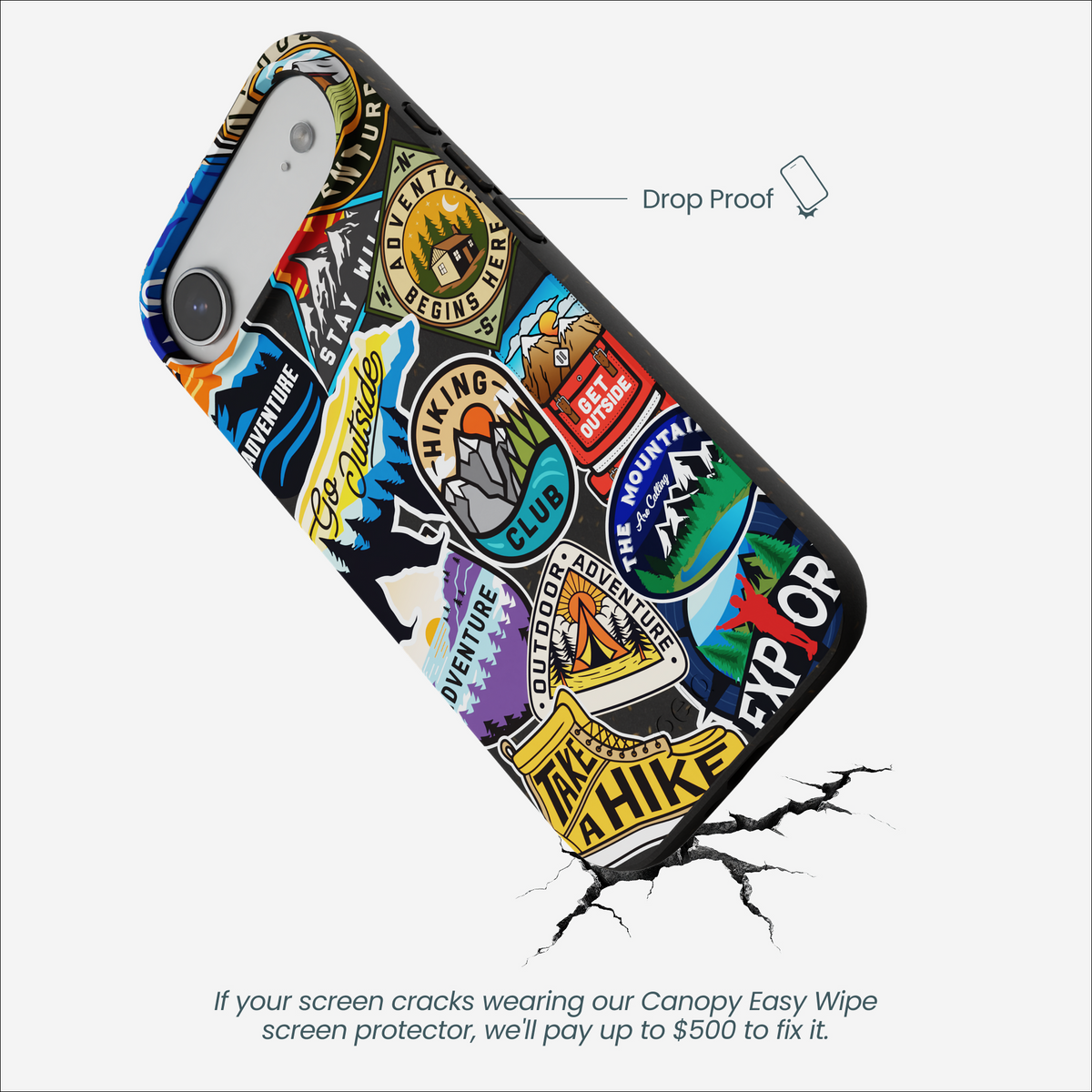 Black Trail Stickers iPhone Air Case