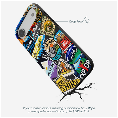 Black Trail Stickers iPhone Air Case