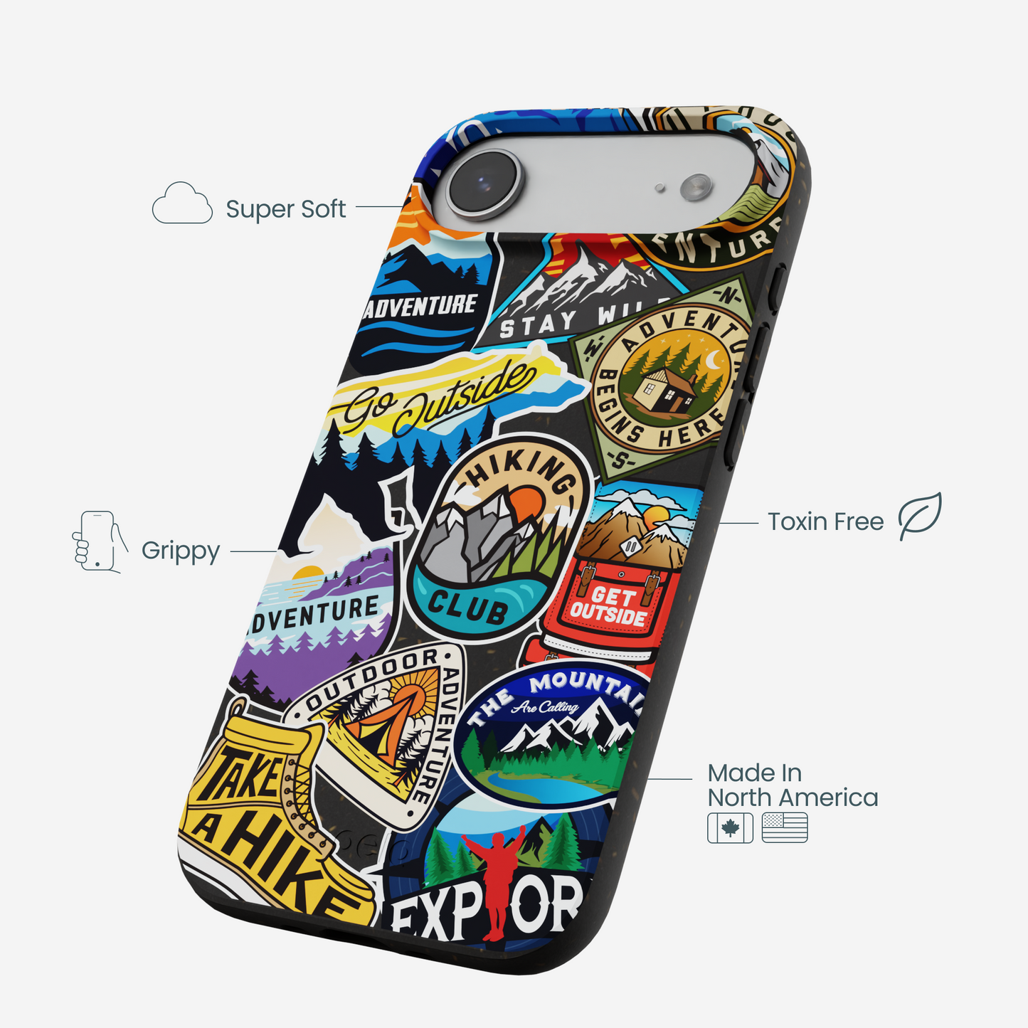 Black Trail Stickers iPhone Air Case