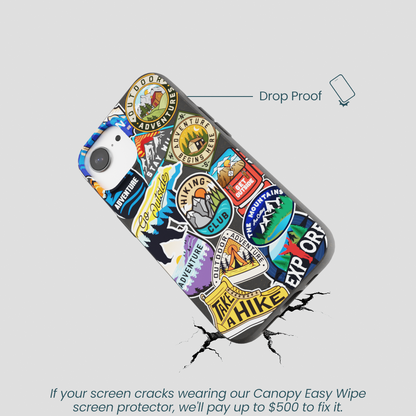 Black Trail Stickers iPhone 16e/17e Case