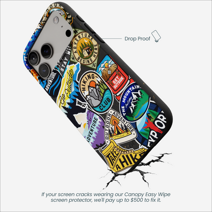 Black Trail Stickers iPhone 17 Pro Max Case