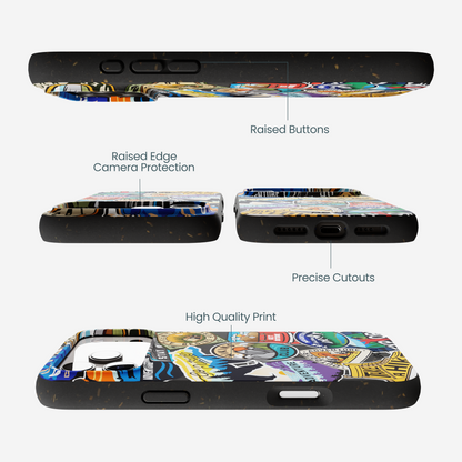 Black Trail Stickers iPhone 17 Pro Max Case
