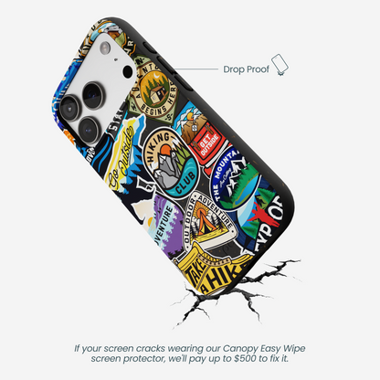 Black Trail Stickers iPhone 17 Pro Case