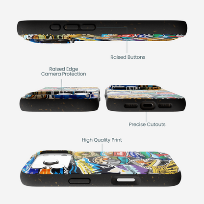 Black Trail Stickers iPhone 17 Pro Case