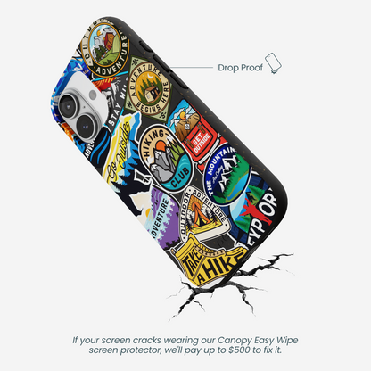 Black Trail Stickers iPhone 17 Case