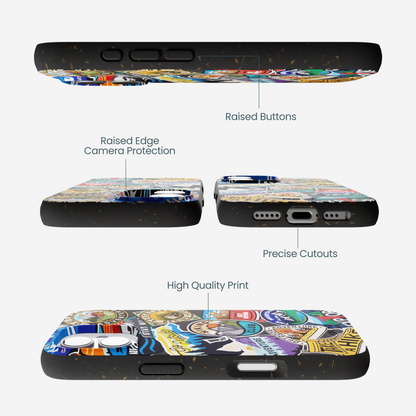 Black Trail Stickers iPhone 17 Case