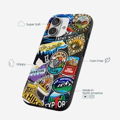 Black Trail Stickers iPhone 17 Case