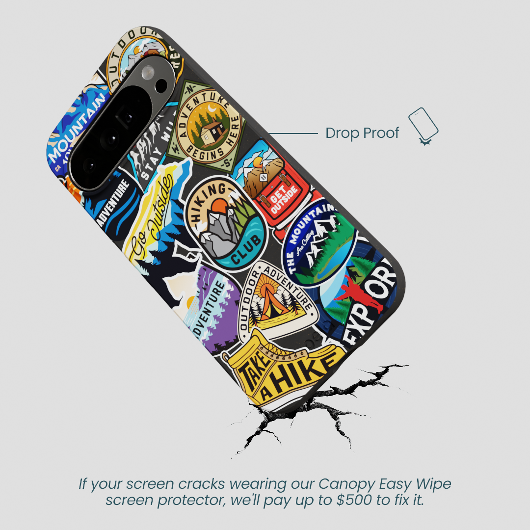 Black Trail Stickers Google Pixel 10 Pro XL Case