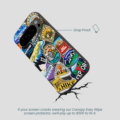Black Trail Stickers Google Pixel 10/10 Pro Case
