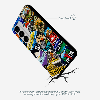 Black Trail Stickers Samsung Galaxy S26 Case