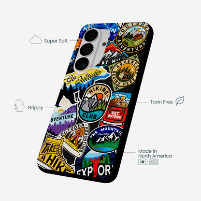 Black Trail Stickers Samsung Galaxy S26 Case