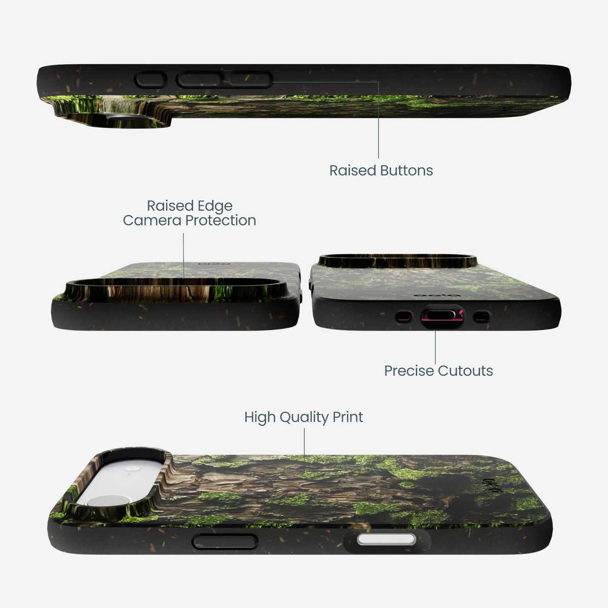 Black Tree Bark iPhone Air Case