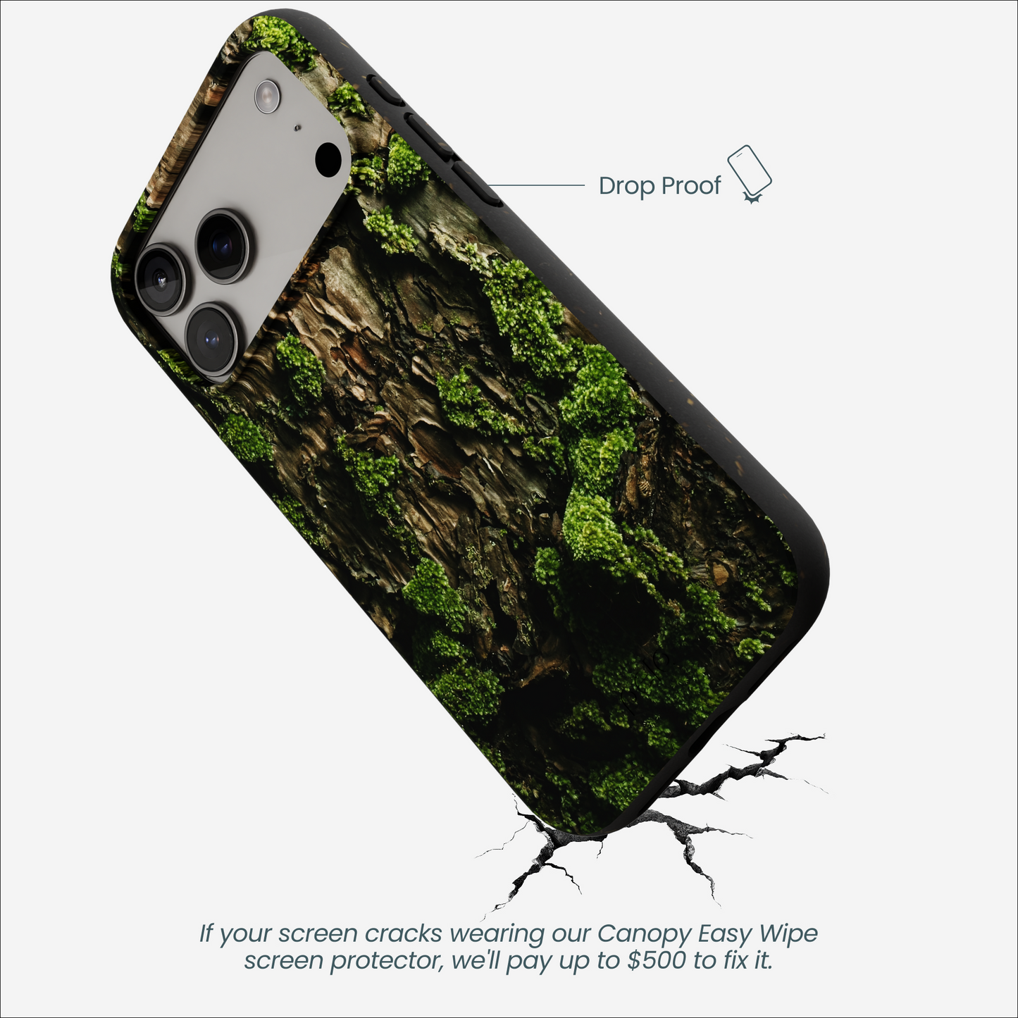 Black Tree Bark iPhone 17 Pro Max Case