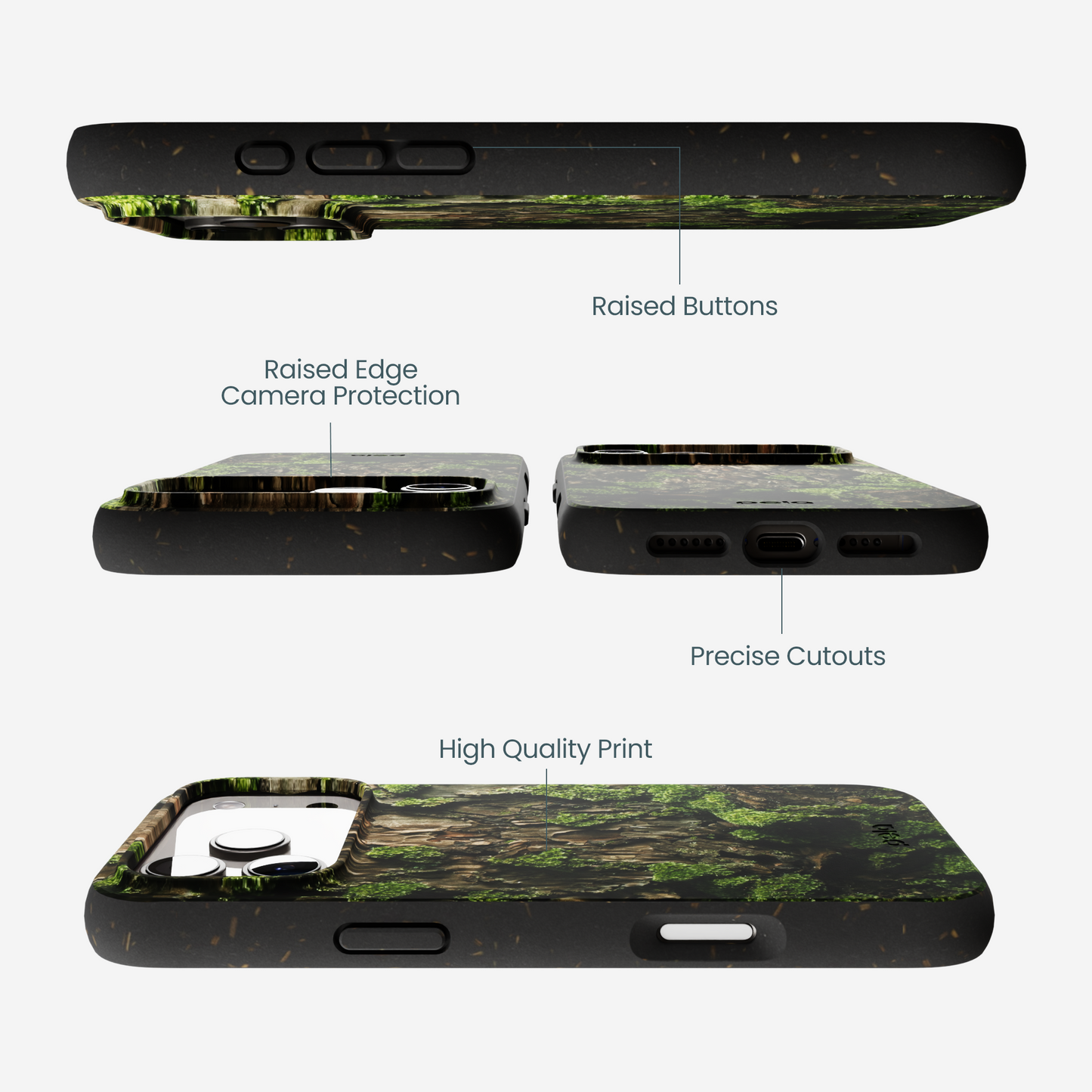 Black Tree Bark iPhone 17 Pro Max Case