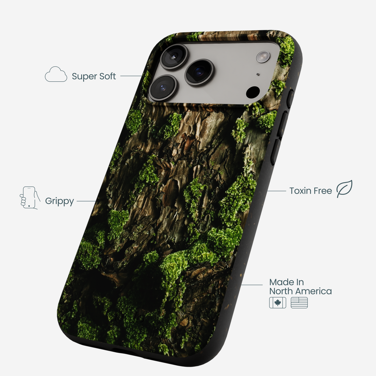 Black Tree Bark iPhone 17 Pro Max Case