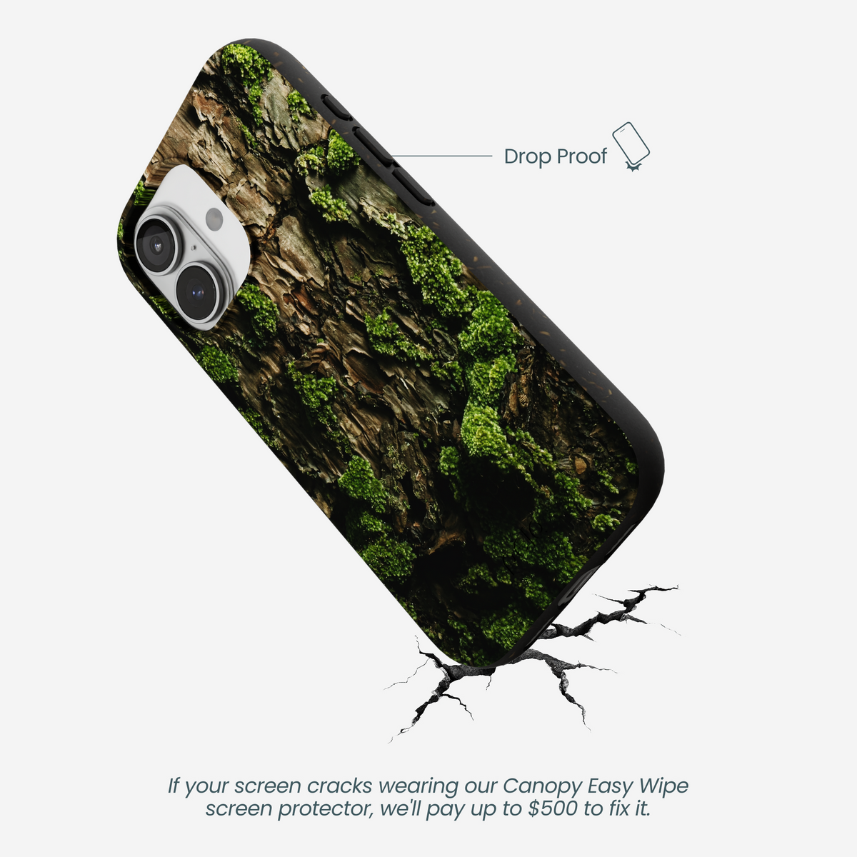 Black Tree Bark iPhone 17 Case