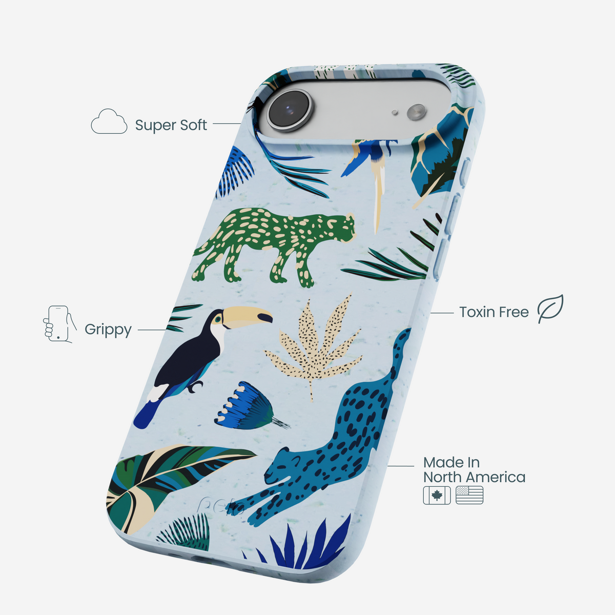 Powder Blue Tropical Rainforest iPhone Air Case