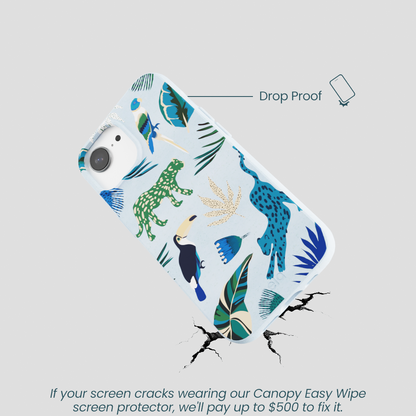 Powder Blue Tropical Rainforest iPhone 16e/17e Case