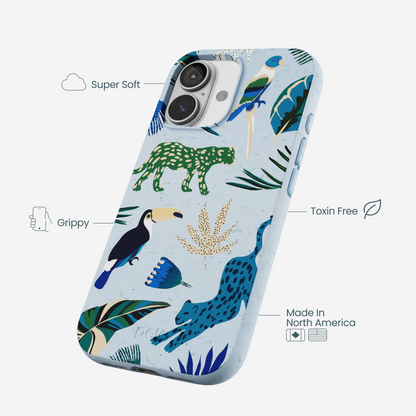 Powder Blue Tropical Rainforest iPhone 17 Case