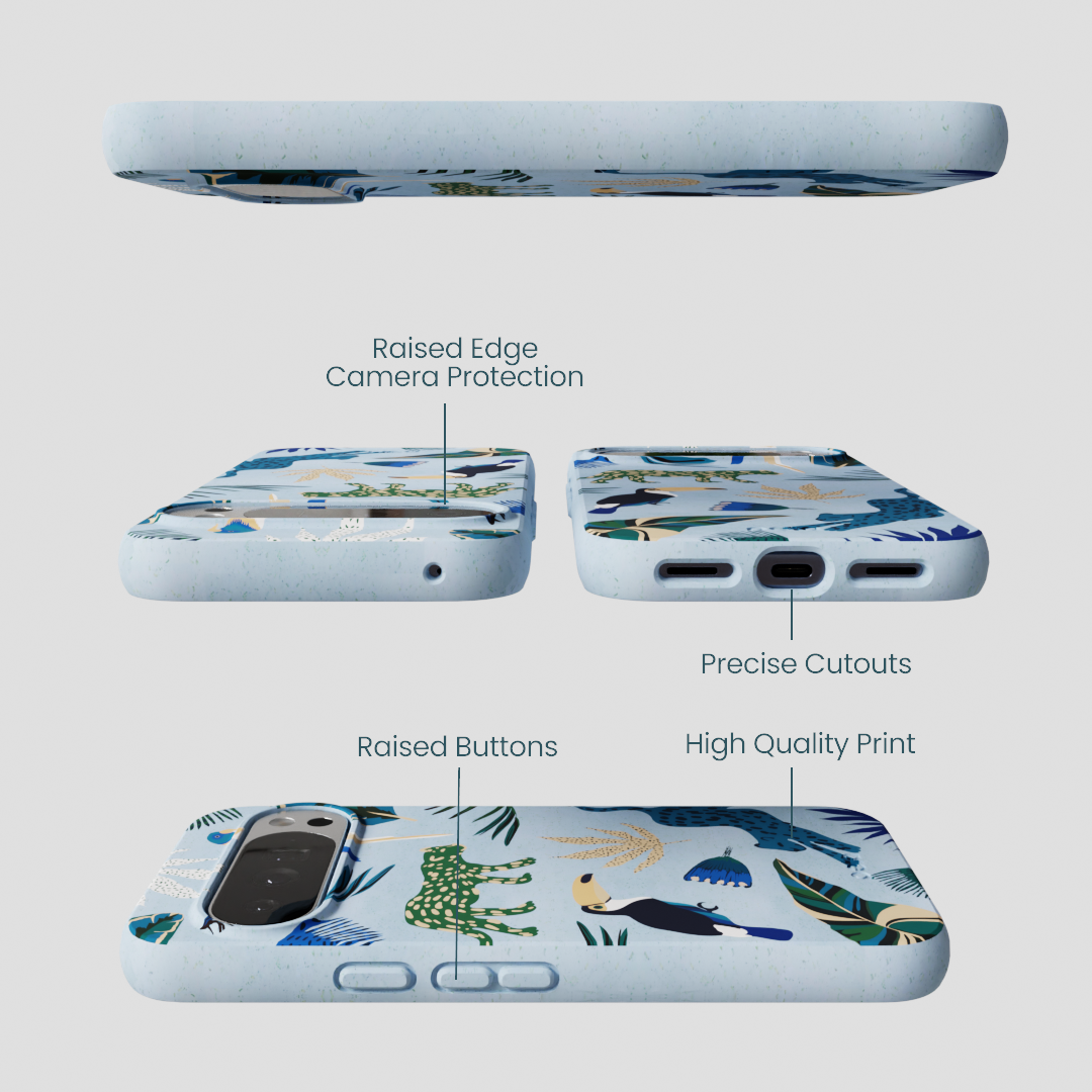 Powder Blue Tropical Rainforest Google Pixel 10 Pro XL Case