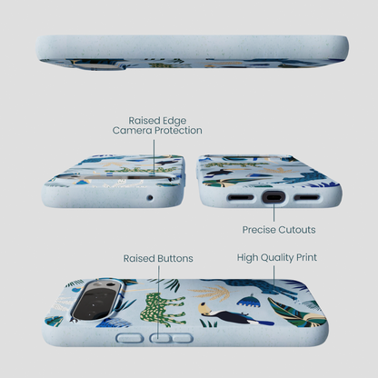 Powder Blue Tropical Rainforest Google Pixel 10 Pro XL Case