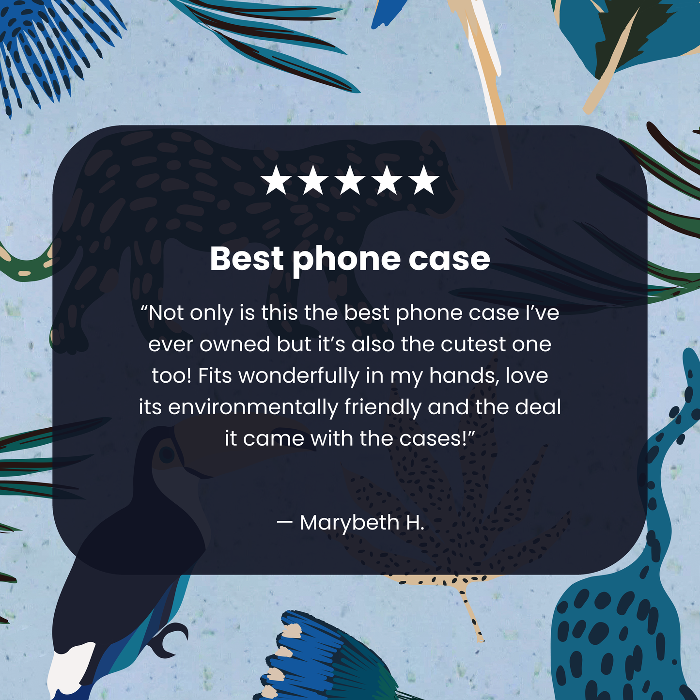 Powder Blue Tropical Rainforest iPhone 17 Pro Case