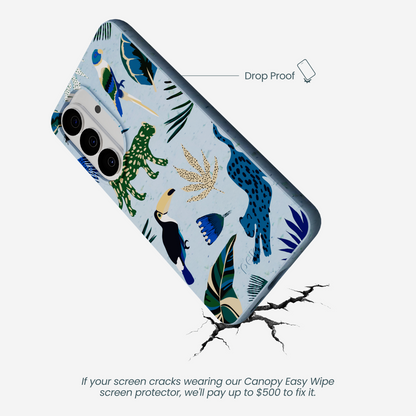 Powder Blue Tropical Rainforest Samsung Galaxy S26 Case