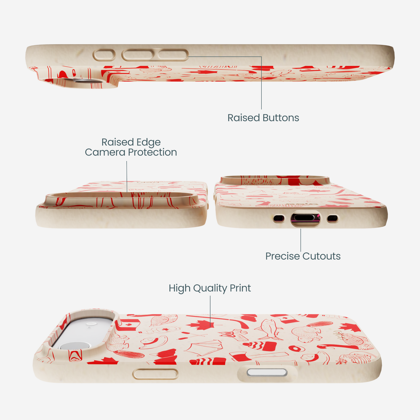 Seashell True North Red iPhone Air Case