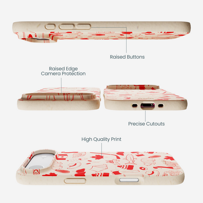 Seashell True North Red iPhone Air Case