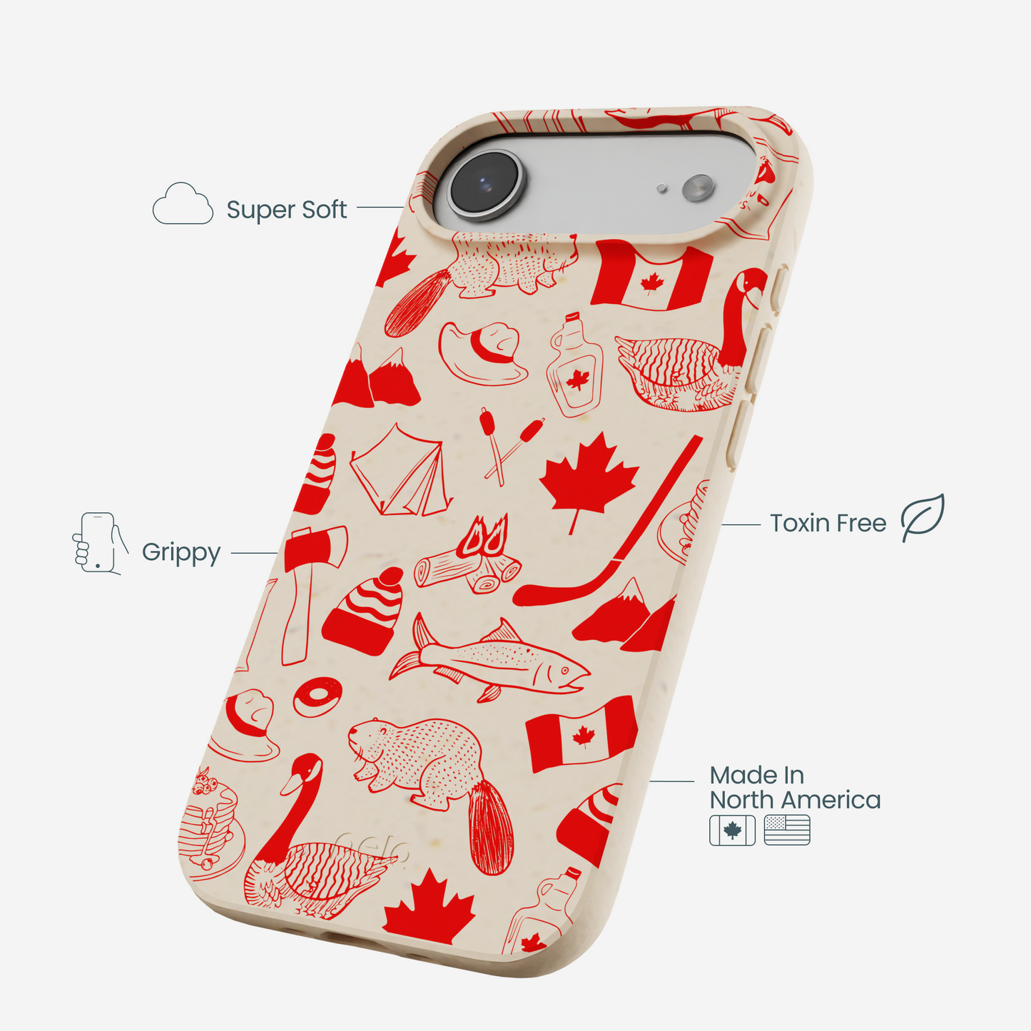 Seashell True North Red iPhone Air Case