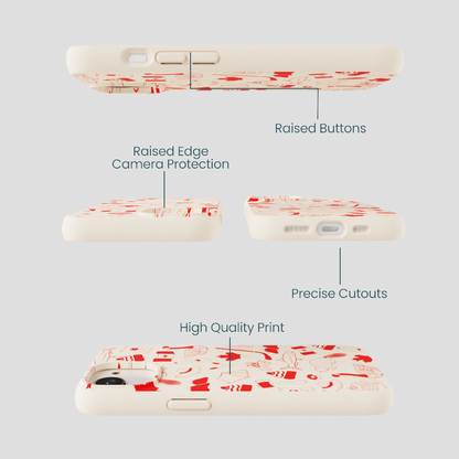 Seashell True North Red iPhone 16e/17e Case