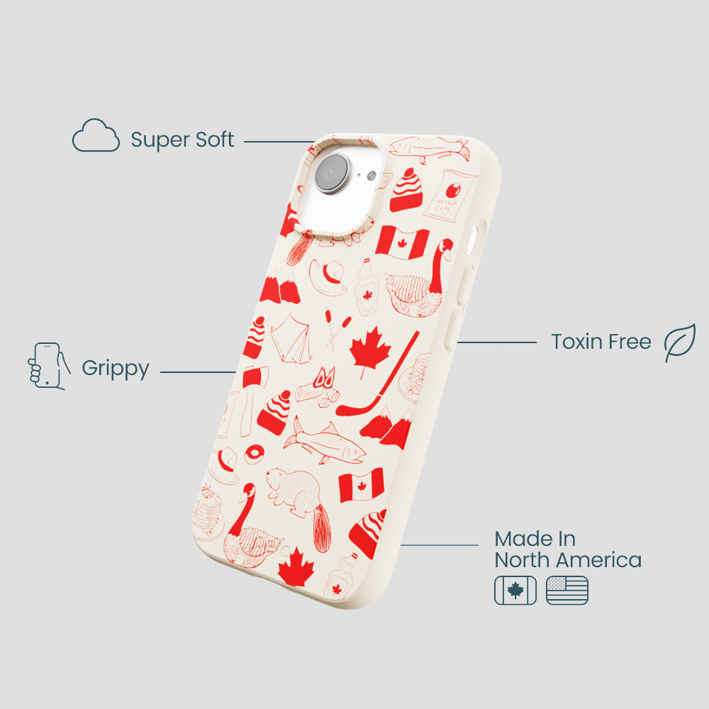 Seashell True North Red iPhone 16e/17e Case