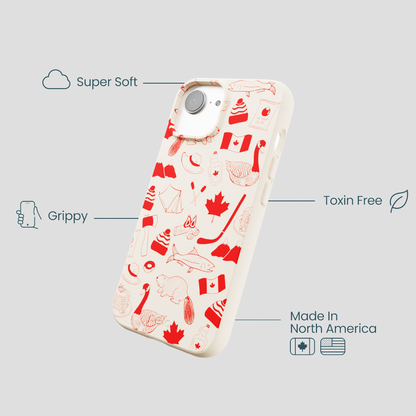 Seashell True North Red iPhone 16e/17e Case