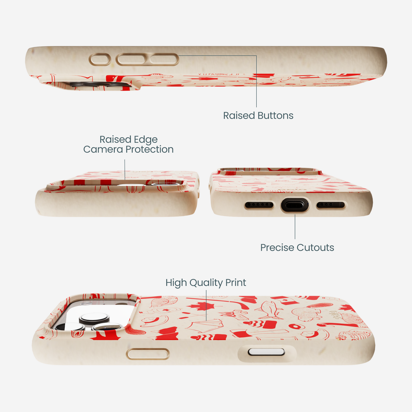 Seashell True North Red iPhone 17 Pro Max Case