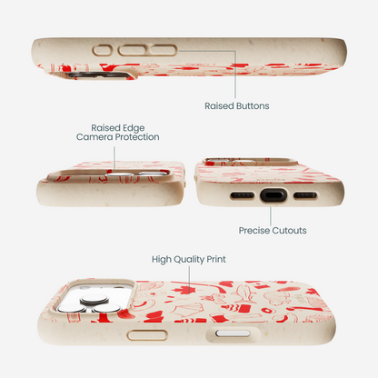 Seashell True North Red iPhone 17 Pro Case