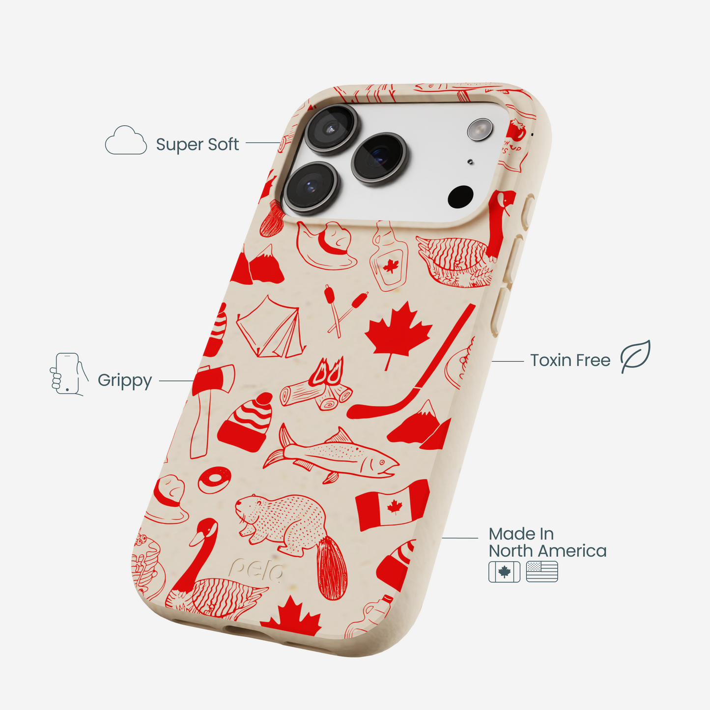 Seashell True North Red iPhone 17 Pro Case