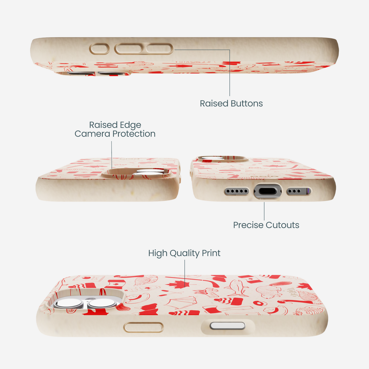 Seashell True North Red iPhone 17 Case