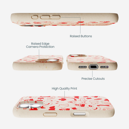 Seashell True North Red iPhone 17 Case