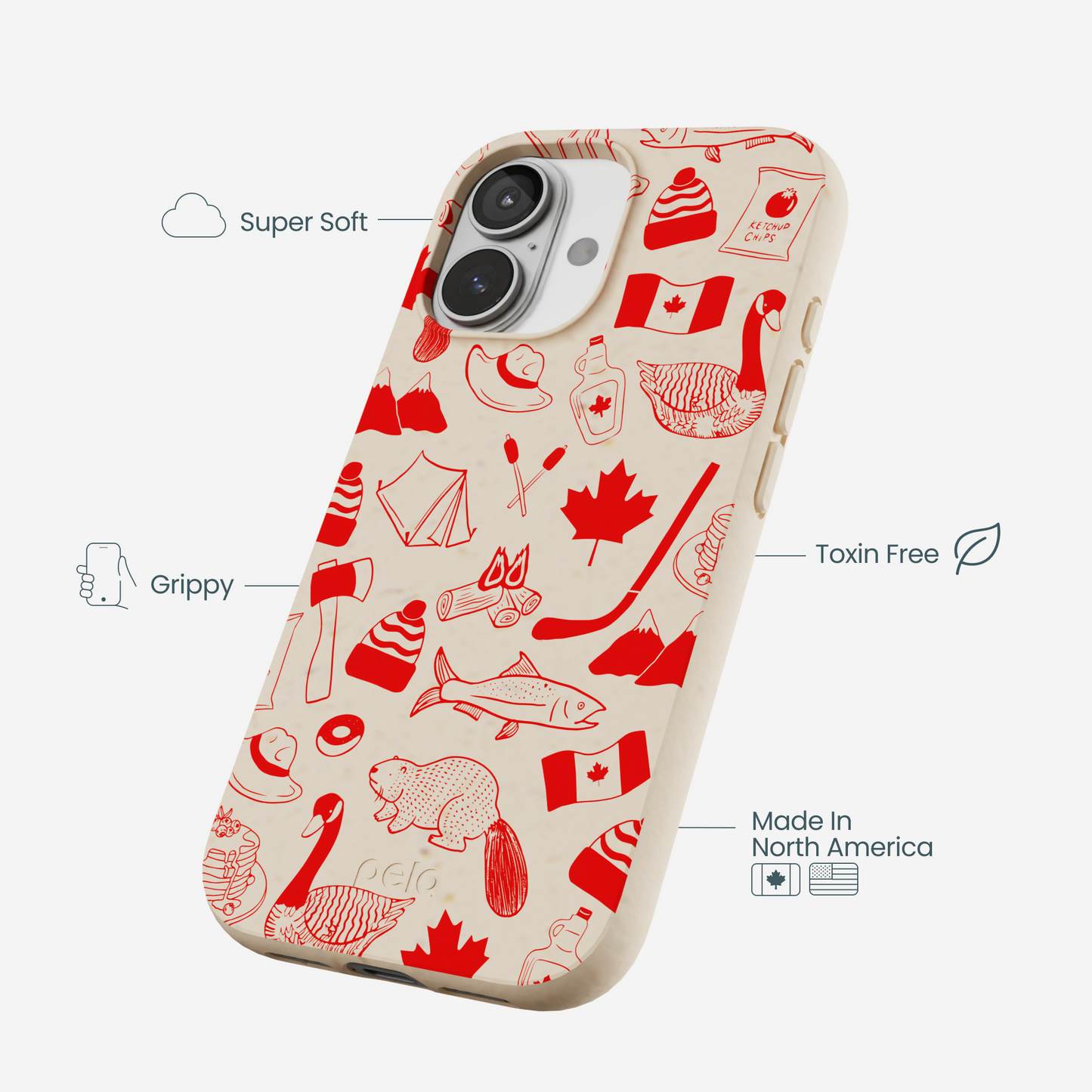 Seashell True North Red iPhone 17 Case