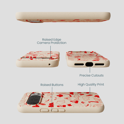 Seashell True North Red Google Pixel 10/10 Pro Case