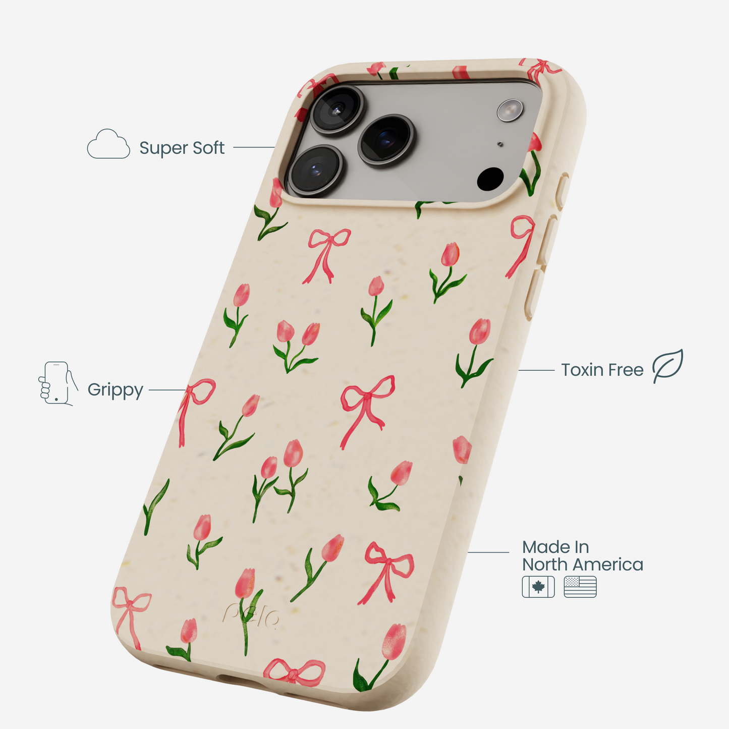 Seashell Tulip Bliss iPhone 17 Pro Max Case