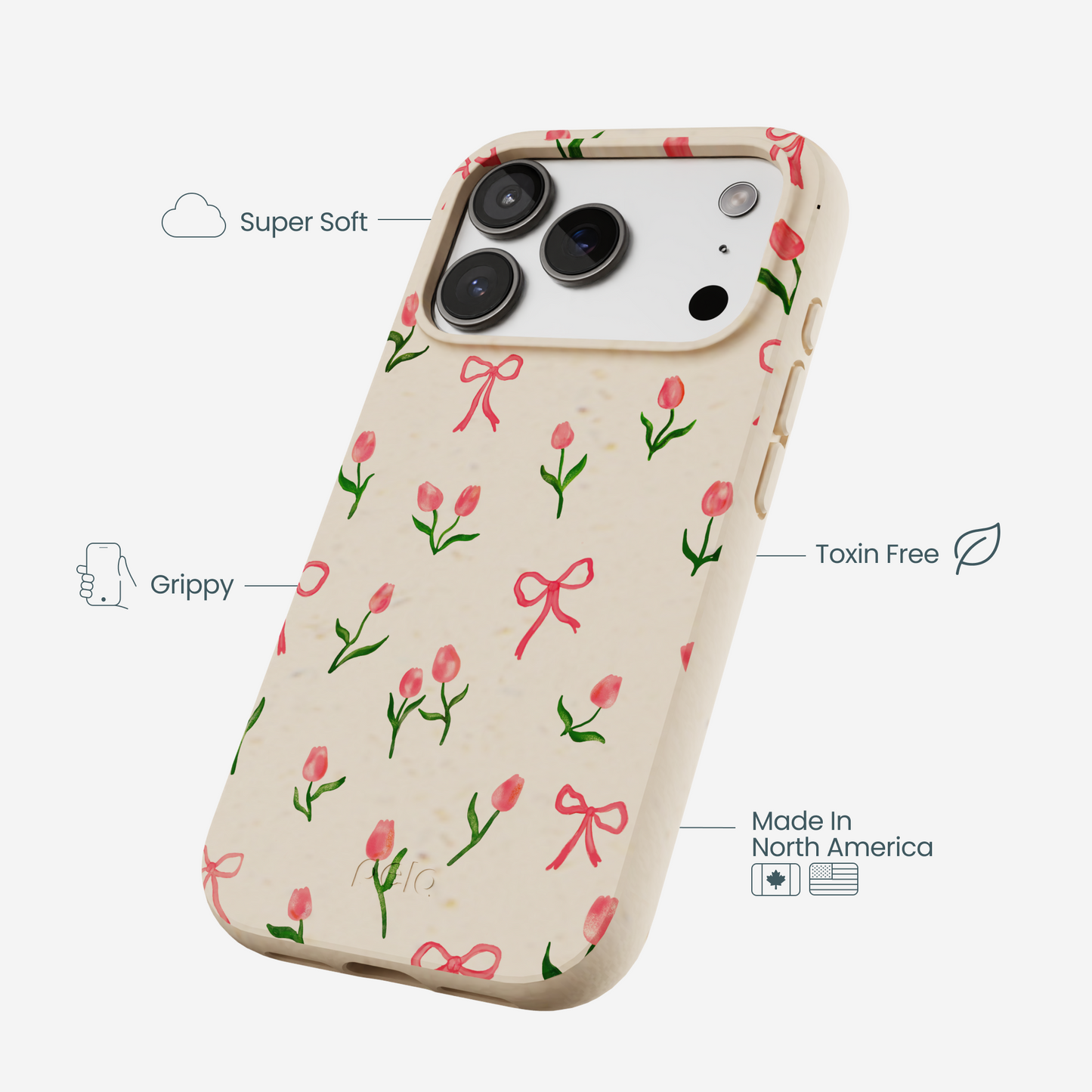 Seashell Tulip Bliss iPhone 17 Pro Case
