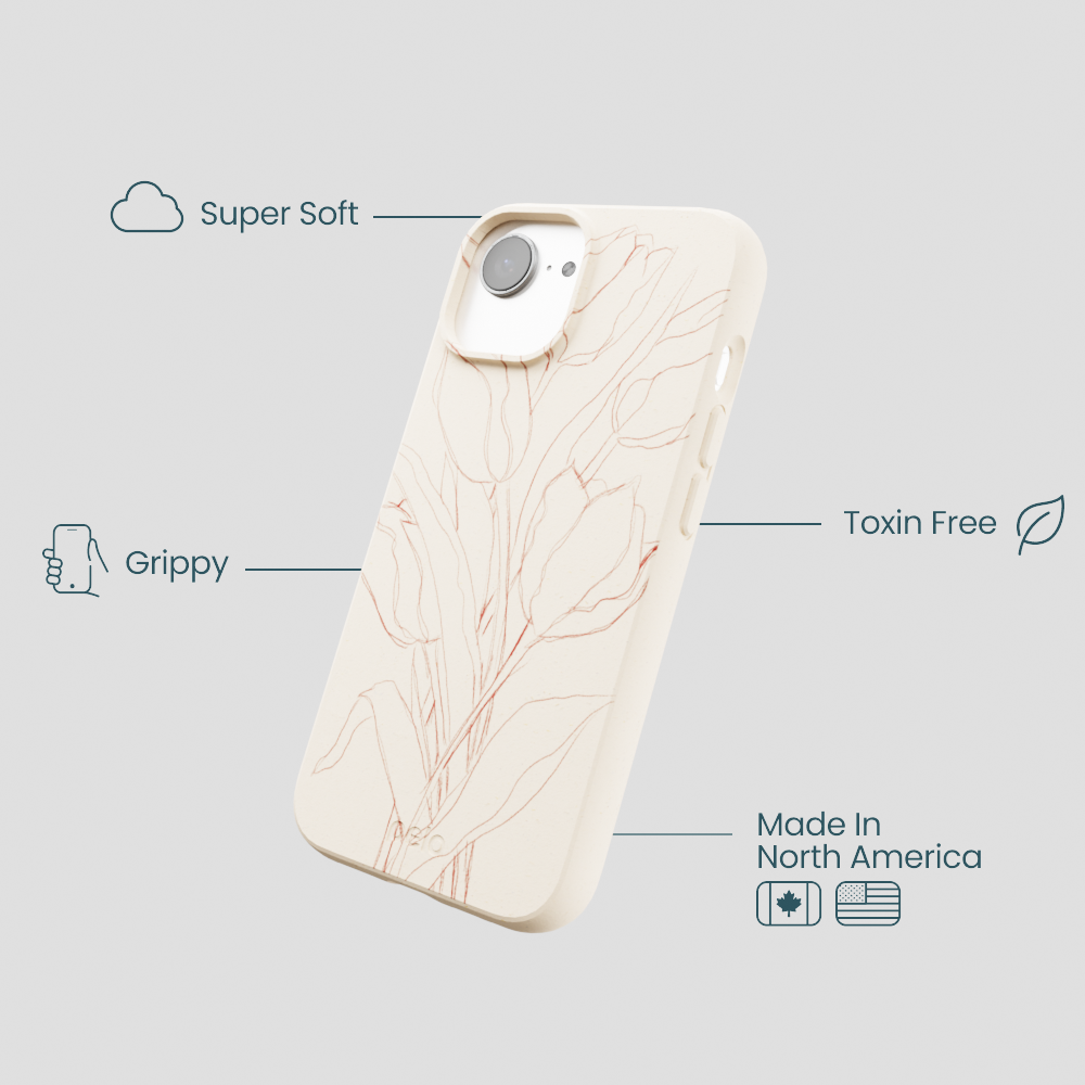 Seashell Tulip Bouquet iPhone 16e/17e Case