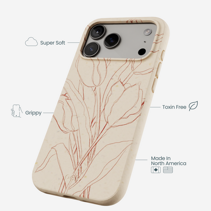 Seashell Tulip Bouquet iPhone 17 Pro Max Case