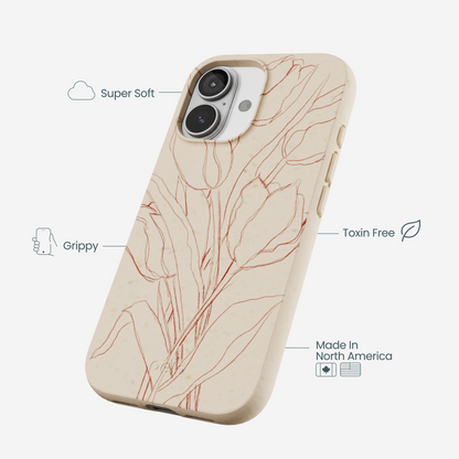 Seashell Tulip Bouquet iPhone 17 Case