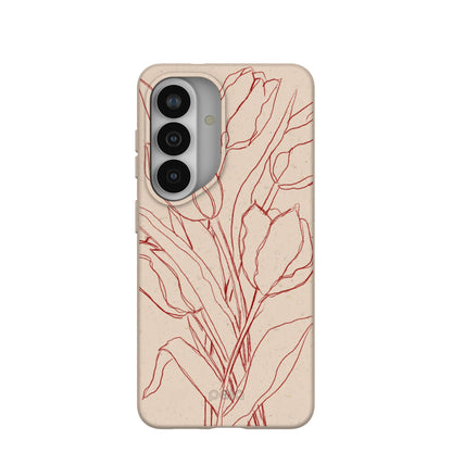 Seashell Tulip Bouquet Samsung Galaxy S26 Case