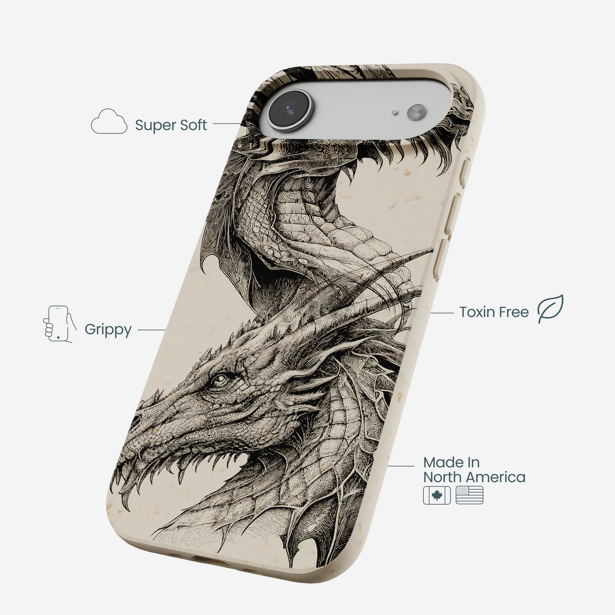 London Fog Twin Dragons iPhone Air Case
