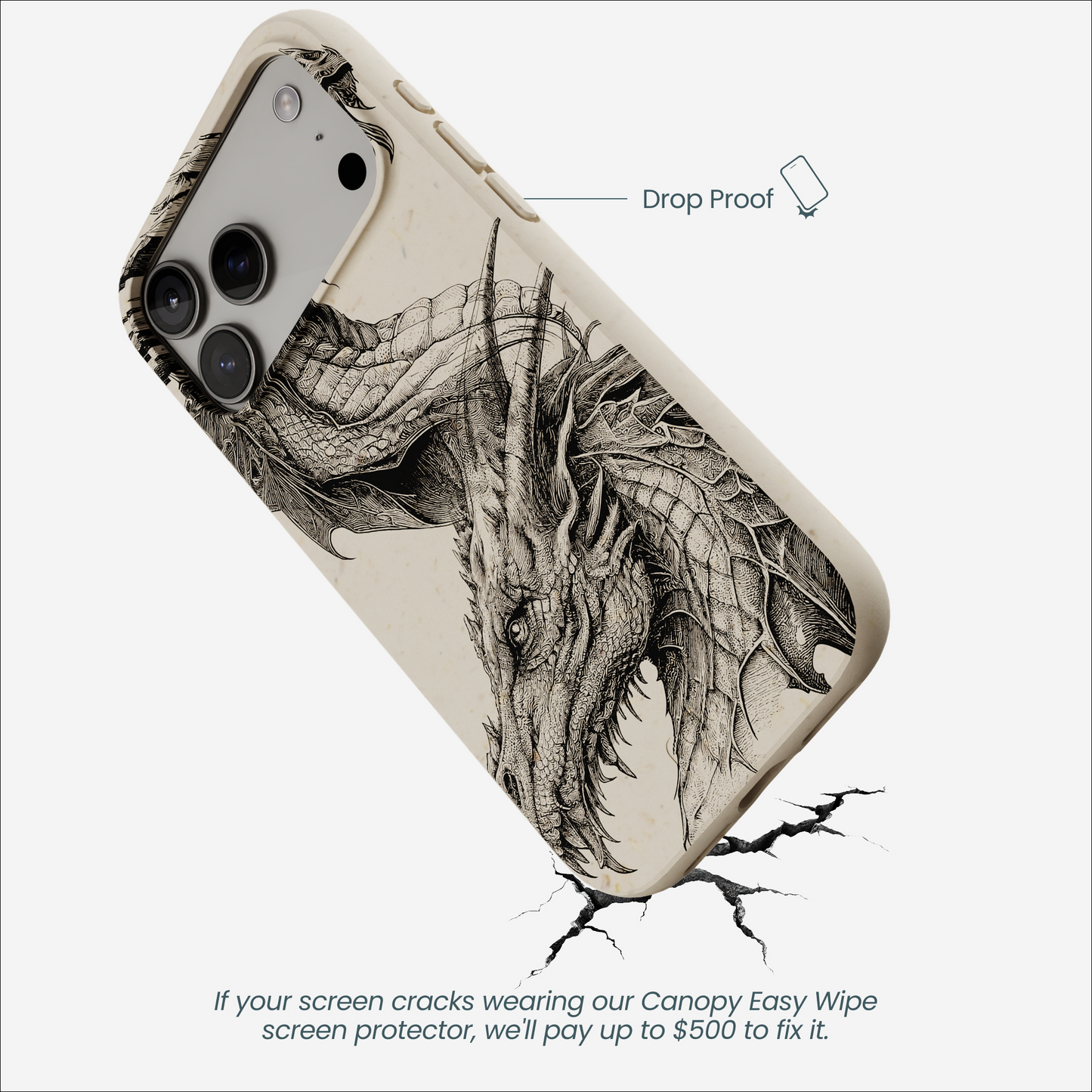 London Fog Twin Dragons iPhone 17 Pro Max Case