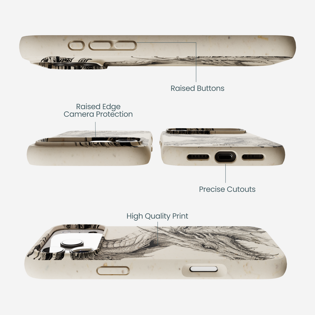 London Fog Twin Dragons iPhone 17 Pro Max Case