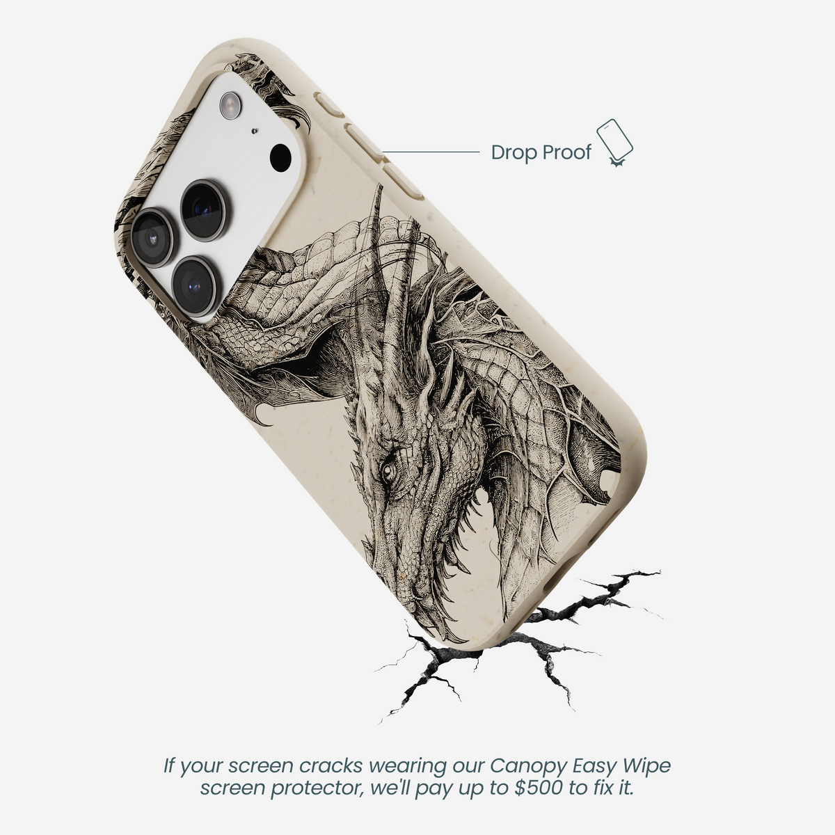London Fog Twin Dragons iPhone 17 Pro Case